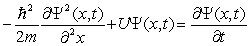 The time-independent Schrödinger equation is A)    B)    C)    D)    E)   