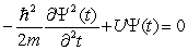The time-independent Schrödinger equation is A)    B)    C)    D)    E)   