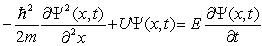 The time-independent Schrödinger equation is A)    B)    C)    D)    E)   