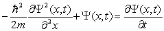 The time-independent Schrödinger equation is A)    B)    C)    D)    E)   