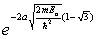 An electron of kinetic energy E<sub>0</sub> traveling in a region in which the potential energy is zero is then incident on a finite potential barrier of height U<sub>0</sub> (= 4E<sub>0</sub>) and width a.If the potential barrier is reduced to 2E<sub>0</sub>,by what factor will the probability of penetration of the barrier be changed? A)    B)    C)    D)    E) None of these is correct.