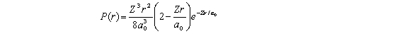  For the hydrogen atom in the state n = 2,l = 0,m = 0,the radial probability density is   The probability of finding the electron in the range  \Delta r = 0.04a<sub>0</sub> at r = 1.5a<sub>0</sub> is A) 0.00377 B) 0.00249 C) 0.00428 D) 0.0271 E) zero 