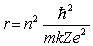 The radii of the Bohr orbits in atomic hydrogen are given by   . If the radius of the first Bohr orbit (n = 1)  is 0.053 nm, the radius of the third Bohr orbit (n = 3)  is A)  0.16 nm B)  0.018 nm C)  0.48 nm D)  0.35 nm E)  1.3 nm