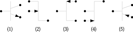   The symbol for a pnp transistor is A)  1 B)  2 C)  3 D)  4 E)  5