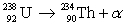    In the  \alpha  decay of uranium,   , the kinetic energy of the  \alpha particle is approximately A)  26.0 MeV B)  13.6 MeV C)  4.20 MeV D)  zero E)  10.0 keV 