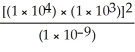 Without using a calculator, solve the following problem:   A) 1 × 10<sup>-4</sup> B) 1 × 10<sup>5</sup> C) 1 × 10<sup>23</sup> D) 1 × 10<sup>32</sup>