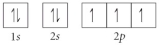 Choose the orbital diagram that represents the ground state of N. A)    B)    C)    D)    E)   