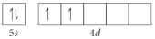 Choose the valence orbital diagram that represents the ground state of Sr<sup>2⁺</sup>. A)    B)    C)    D)    E)   