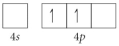 Choose the valence orbital diagram that represents the ground state of Se<sup>2</sup>⁻. A)    B)    C)    D)    E)   