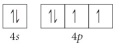 Choose the valence orbital diagram that represents the ground state of Se<sup>2</sup>⁻. A)    B)    C)    D)    E)   