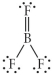 Choose the best Lewis structure for BF<sub>3</sub>. A)    B)    C)    D)    E)   