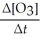 Given the following balanced equation, determine the rate of reaction with respect to [O<sub>3</sub>]. 2O<sub>3</sub>(g) → 3O<sub>2</sub>(g)  A) Rate = -     B) Rate = -     C) Rate = +     D) Rate = +     E) It is not possible to determine the answer without more information.
