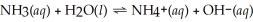 Determine the ammonia concentration of an aqueous solution that has a pH of 11.00. The equation for the dissociation of NH<sub>3</sub> (K<sub>b </sub>= 1.8 × 10<sup>-5</sup>) is below:   A) 3.0 mol L<sup>-1</sup> B) 0.056 mol L<sup>-1</sup> C) 1.8 × 10<sup>-2</sup> mol L<sup>-1</sup> D) 1.0 × 10<sup>-3</sup> mol L<sup>-1</sup>