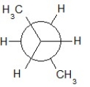 Which of the following Newman projections shows a staggered conformer of 2-methyl-butane? A)     B)     C)     D)     E)    