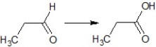 Find the suitable reagent for the transformation:   A) CrO<sub>3</sub>, H<sub>3</sub>O<sup>+</sup> B) pyridinium chlorochromate (PCC)  C) K<sub>2</sub>Cr<sub>2</sub>O<sub>7</sub>, H<sub>2</sub>SO<sub>4</sub> D) KMnO<sub>4</sub>, H<sub>2</sub>SO<sub>4</sub> E) K<sub>2</sub>Cr<sub>2</sub>O<sub>7</sub>, HNO<sub>3</sub>