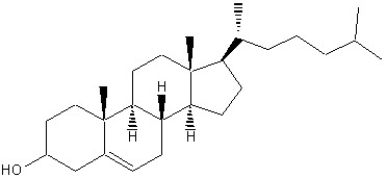 What type of lipid is the following compound?   A) steroid B) phospholipid C) glycolipid D) fatty acid E) triglyceride