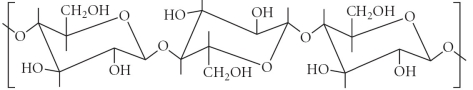 Choose the polysaccharide from the compounds below. A)    B)    C)    D)    E)   