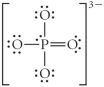 Choose the best Lewis structure for PO<sub>4</sub><sup>3</sup><sup>-</sup>. A) B) C) D) E)