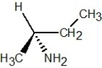 Determine the absolute configuration of the molecule shown below:   A) S configuration B) R configuration C) E configuration D) Z configuration E) d configuration