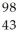 How many protons (p) and neutrons (n) are in an atom of   Tc? A)  43 p, 55 n B)  43 p, 98 n C)  55 p, 43 n D)  98 p, 43 n