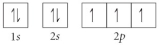 <strong>Choose the orbital diagram that represents the ground state of N.</strong> A) B) C) D) E)