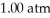 A 1.44-g sample of an unknown pure gas occupies a volume of 0.335 L at a pressure of   and a temperature of 100.0°C.The unknown gas is A)  argon B)  helium C)  krypton D)  neon E)  xenon