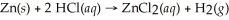 How many grams of zinc metal are required to produce 2.00 liters of hydrogen gas at STP according to the chemical equation shown below?   A)  0. 171 g B)  5.83 g C)  11.7 g D)  131 g