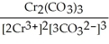 Give the expression for the solubility product constant for Cr<sub>2</sub>(CO<sub>3</sub>) <sub>3</sub>. A)  [Cr<sup>3+</sup>]<sup>2</sup>[CO<sub>3</sub><sup>2-</sup>]<sup>3</sup> B)    C)    D)    E)  [3Cr<sup>3+</sup>]<sup>3</sup>[2CO<sub>3</sub><sup>2-</sup>]<sup>2</sup>