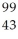 The number of nucleons in a   Tc<sup> </sup>nucleus<sup> </sup>is A)  43. B)  56. C)  99. D)  132.
