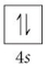 Choose the valence orbital diagram that represents the ground state of Zn. A)    B)    C)    D)    E)   