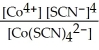 Give the expression for K<sub>f</sub> for Co(SCN) <sub>4</sub><sup>2-</sup>. A)    B)    C)    D)  [Co<sup>4+</sup>] [SCN<sup>-</sup>]<sup>4</sup> E)   