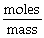  Molar Mass  can be calculated using the formula: Molar mass =    .