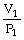To solve problems using Boyle's Law,which mathematical equation should be used? A)    =    B) P<sub>1</sub>V<sub>1</sub> = P<sub>2</sub>V<sub>2</sub> C)    =    D) P<sub>2</sub>V<sub>1</sub> = P<sub>1</sub>V<sub>2</sub> E) none of the above