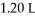 What is the final concentration of a solution prepared by diluting 35.0 mL of 12.0 M HCl to a final volume of   ? A) 0.504 M B) 3.50 M C) 0.420 M D) 0.350 M E) none of the above