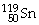 How many protons and neutrons are in   ? A) 50 p and 169 n B) 50 n and 69 p C) 50 n and 119 p D) 50 p and 69 n E) none of the above