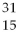 A specific isotope of an element is known to have 15 protons and 16 neutrons.Which symbol would properly represent this isotope? A)    Ga B)    P C)    X D)    S E) none of the above
