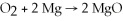 Diatomic O<sub>2</sub> can react with the element magnesium to form magnesium oxide (MgO) .The balanced chemical equation is:   If 4 moles of magnesium totally reacted with more than enough O<sub>2</sub>,how many moles of MgO would be expected to form? A) 1 mole B) 2 moles C) 4 moles D) 8 moles E) not enough information