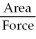 Pressure is calculated by: P =    .