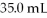 What is the final concentration of a solution prepared by diluting   Of   HCl to a final volume of   ? A) 0.504 M B) 3.50 M C) 0.420 M D) 0.350 M E) none of the above