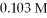 What molarity should the stock solution be if you want to dilute   To   And have the final concentration be   ? A) 0.206 M B) 8.24 M C) 4.12 M D) 0.243 M E) none of the above