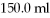 What is the change in the freezing point of a solution made by dissolving   Of C<sub>6</sub>H<sub>12</sub>O<sub>6</sub> into   Of water? The density of water is   And   A) 0.152°C B) 1.01°C C) 18.97°C D) 1.82°C E) none of the above