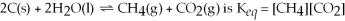 The equilibrium expression for the reaction:    .