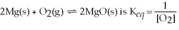 The equilibrium expression for the reaction:    .