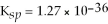 What is the [   ] at equilibrium,given CuS,   ? A) 1.27   M B) 6.35   M C)    M D) 1.61   M E) not enough information