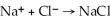 The net ionic equation for the reaction of sodium hydroxide plus hydrochloric acid is   .