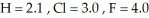 Consider the following electronegativity values:   Which molecule below would you expect to have the more polar bond? A) H<sub>2</sub> B) Cl<sub>2</sub> C) F<sub>2</sub> D) HCl E) HF