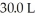 What is the temperature (°C) of 2.48 moles of gas stored in a   container at   ?  (R= 0.0821 L atm/ mol K)  A) 302 B) 189 C) 29 D) -84 E) none of the above