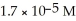 What is the pH of a solution that has a H⁺ concentration equal to   ? A) 4.77 B) 5.20 C) 0.22 D) 10.20 E) none of the above