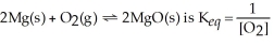 The equilibrium expression for the reaction:   .