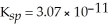 What is the molar solubility,(S) ,of FeCO<sub>3</sub> if the   for this substance? A) 9.42 ×   M B) 5.54×   M C) 3.07 ×   M D) 1.54 ×   M E) none of the above